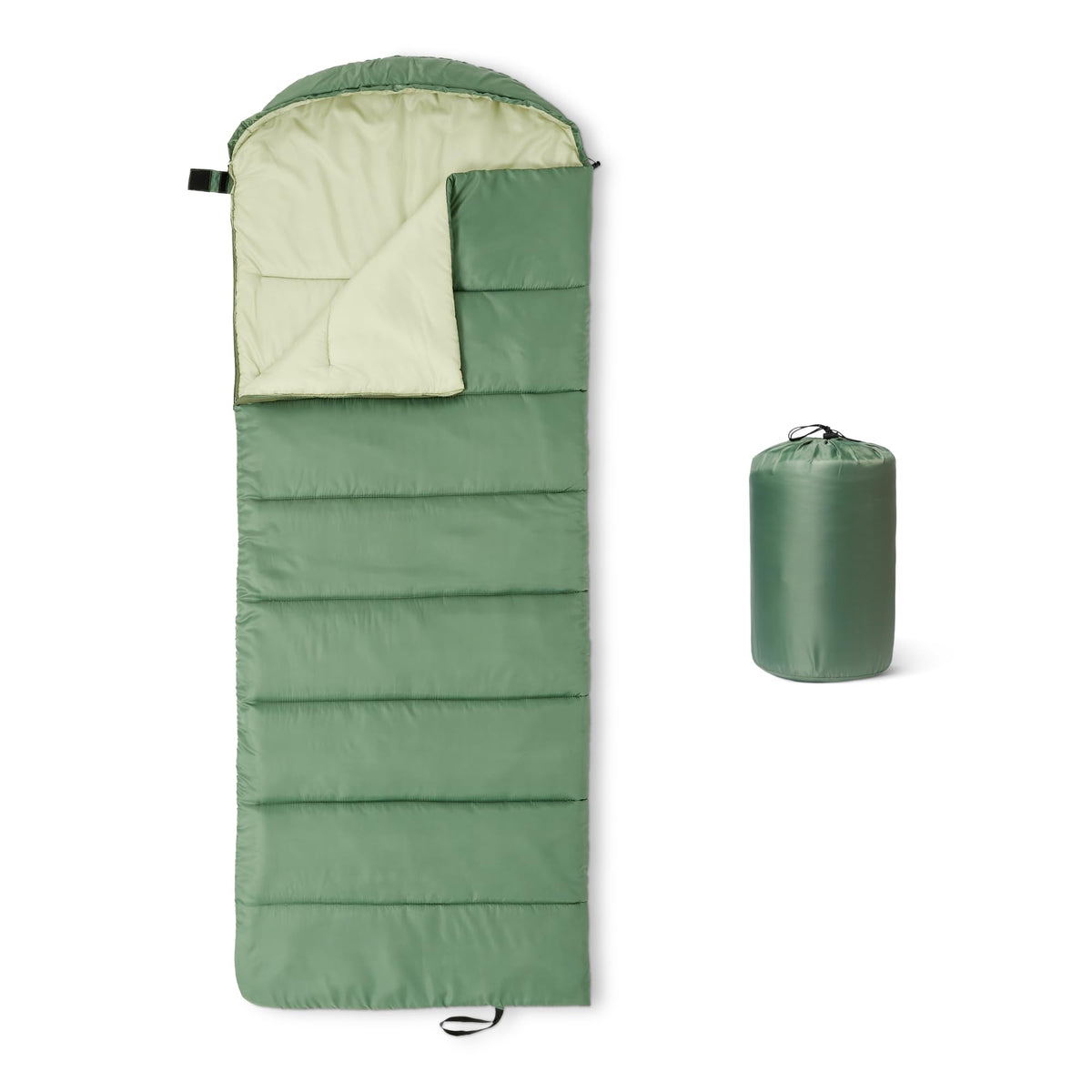 Amazon Basics Sleeping Bags for Adults, Camping Essentials, 3 Season Warm & Cool Weather