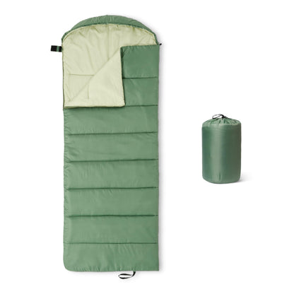 Amazon Basics Sleeping Bags for Adults, Camping Essentials, 3 Season Warm & Cool Weather