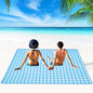 LRUUIDDE Extra Large Picnic Blanket Beach Blankets, Outdoor Foldable Waterproof Sand Mat for Beach Camping Hiking Travel Family Concerts Grass Park Music Festival Lawn Mats (Brown, 80x60inch)
