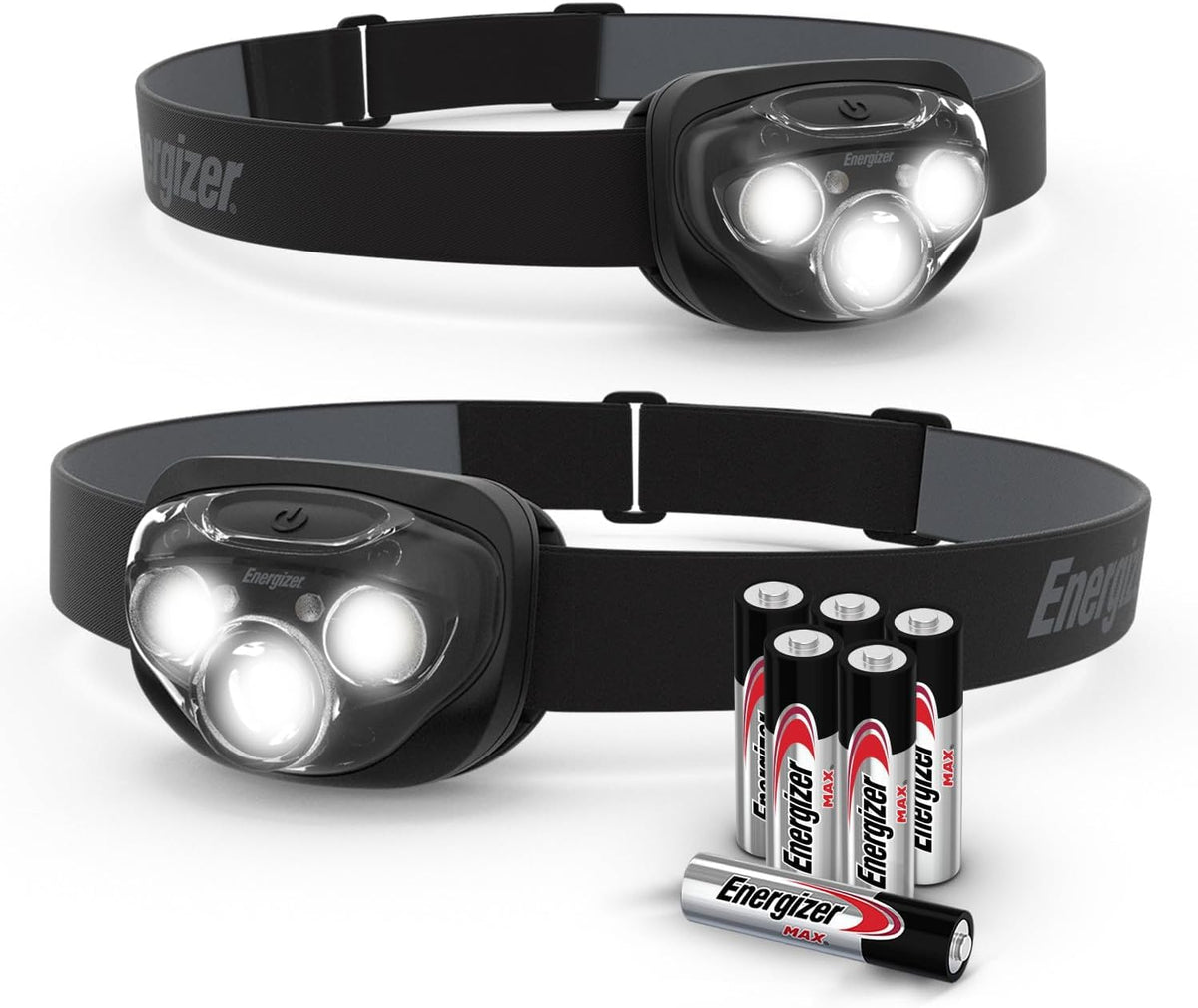Energizer LED Headlamp PRO (2-Pack), IPX4 Water Resistant Head Light