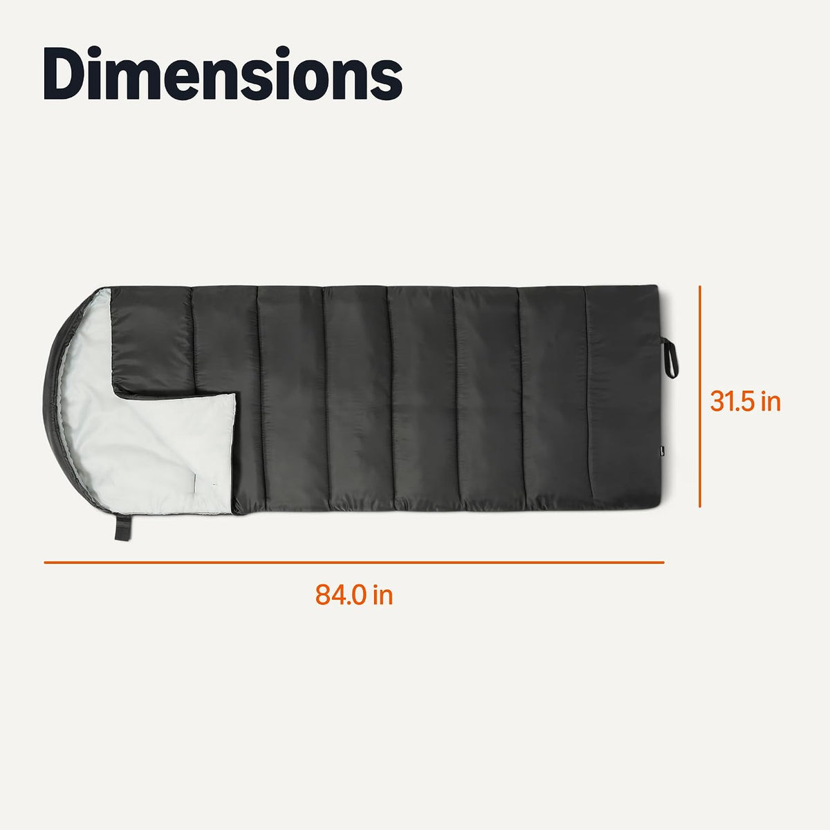 Amazon Basics Sleeping Bags for Adults, Camping Essentials, 3 Season Warm & Cool Weather