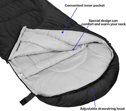 SOULOUT 3-4 Season Sleeping Bag for Adults & Teens - Camping
