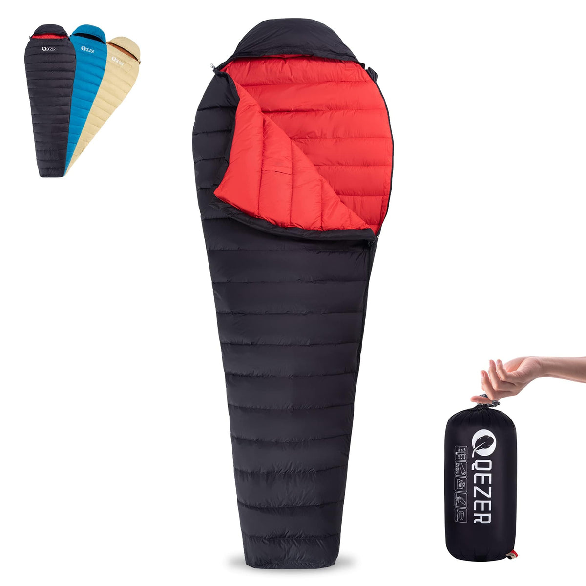 Ultralight Down Sleeping Bag for Adults, 600 Fill Power Backpacking