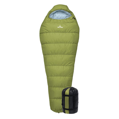 Teton LEEF Lightweight Mummy Sleeping Bag for Camping, Hiking, Backpacking; Cold Weather Option, Compression Sack Included