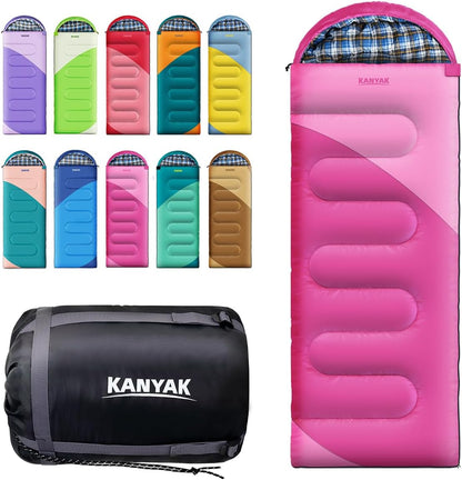 Camping Sleeping Bag for Adults Kids Teens,Waterproof Lightweight