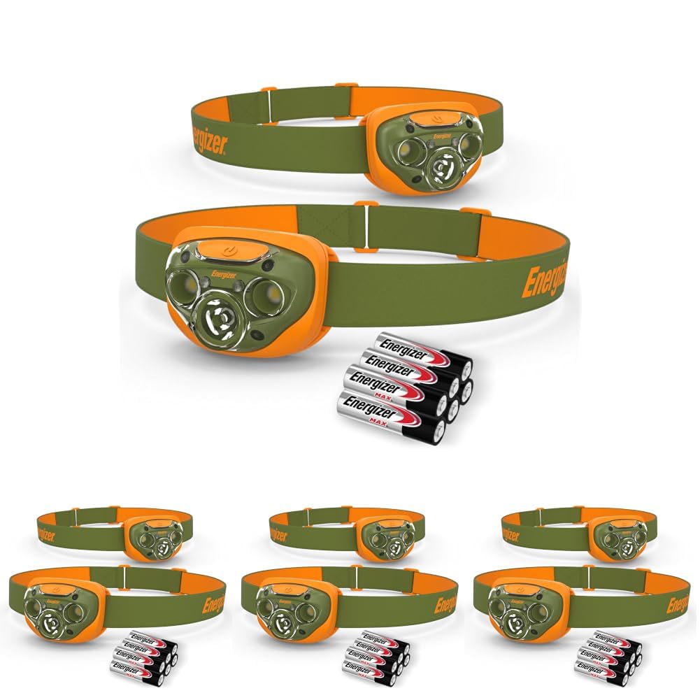Energizer LED Headlamp PRO (2-Pack), IPX4 Water Resistant Head Light