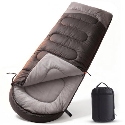 Sleeping Bags for Adults & Kids, Warm & Cool Weather, Lightweight Waterproof with Compression Bag, 3-4 Season for Camping, Hiking, Indoor & Outdoor Activities