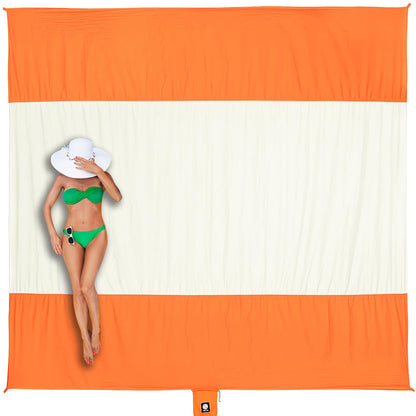 WEKAPO Beach Blanket Sandproof Waterproof, Extra Large Beach Mat, Oversized & Compact Sand Free, Quick Drying Beach Essentials for Vacation, Cruise, Picnic & Camping with Stakes