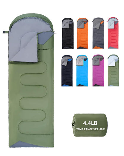 Sleeping Bags for Adults Backpacking Lightweight Waterproof- Cold Weather Sleeping Bag for Girls Boys Mens for Warm Camping Hiking Outdoor Travel Hunting with Compression Bags