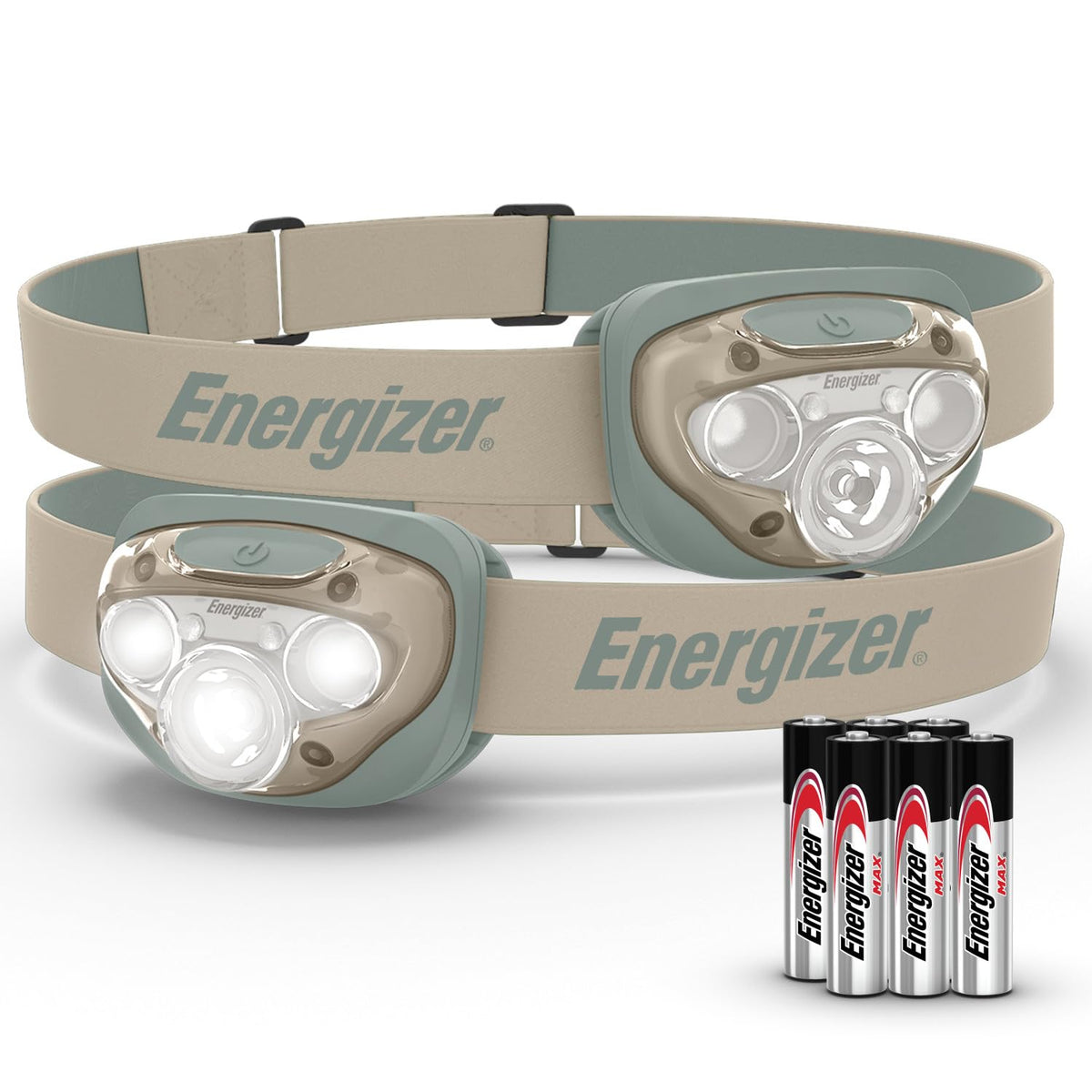 Energizer LED Headlamp PRO (2-Pack), IPX4 Water Resistant Head Light