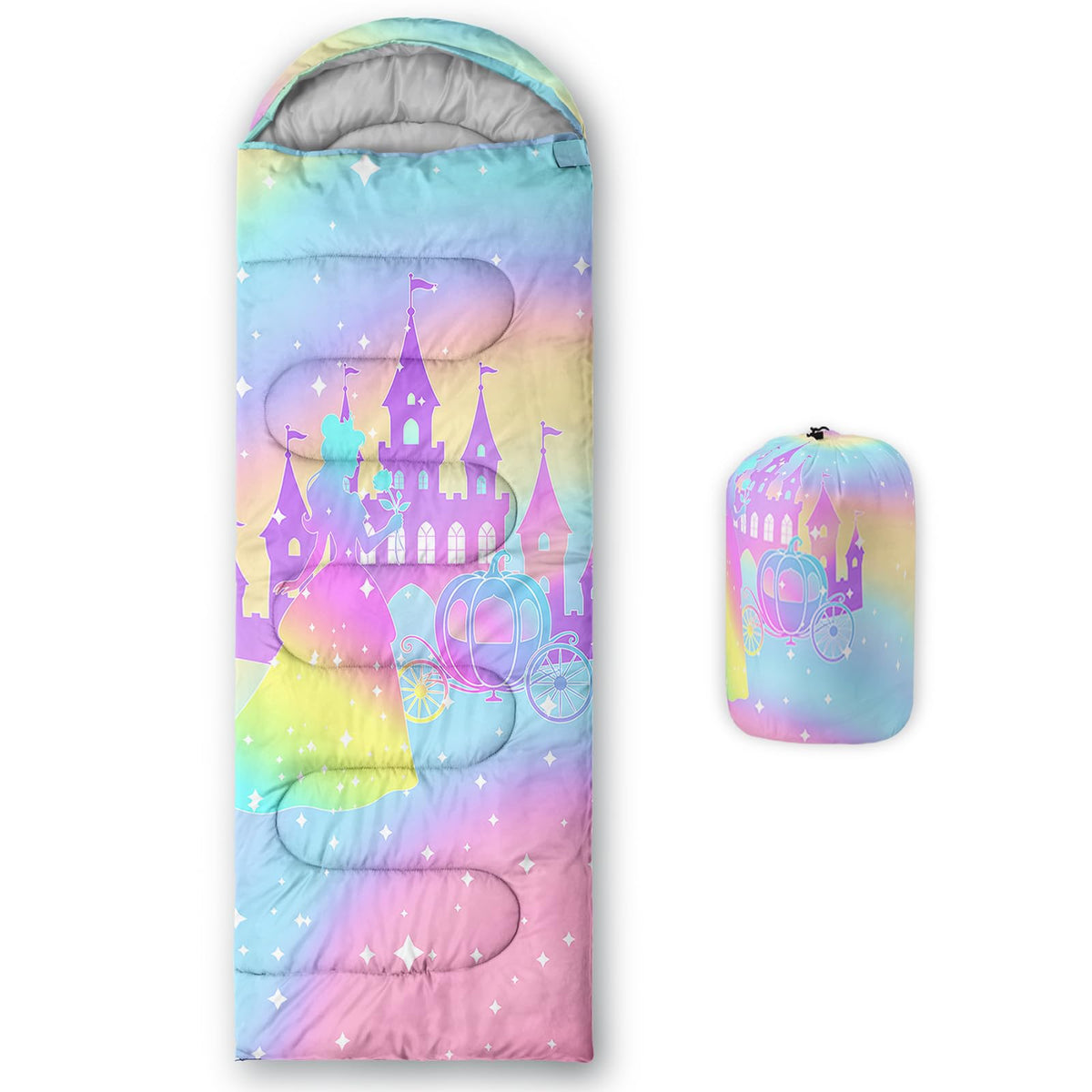 Axolotl Unicorn Sleeping Bag for Kids Boys Girls–Lightweight Warm Cold Weather Sleeping Bags,Waterproof Portable Sleeping Bag with Compression Sack for Camping Backpacking Outdoor Indoor
