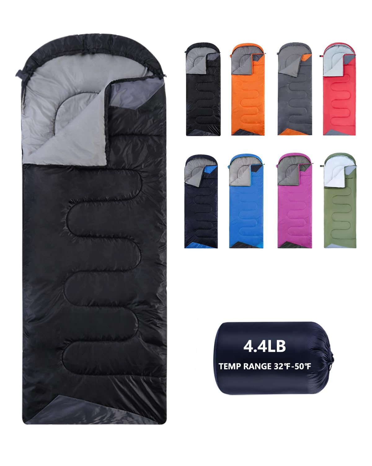Sleeping Bags for Adults Backpacking Lightweight Waterproof- Cold Weather Sleeping Bag for Girls Boys Mens for Warm Camping Hiking Outdoor Travel Hunting with Compression Bags