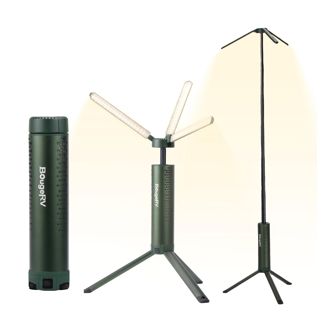 BougeRV Telescopic Camping Light T1, 15600mAh Rechargeable Lantern, Black