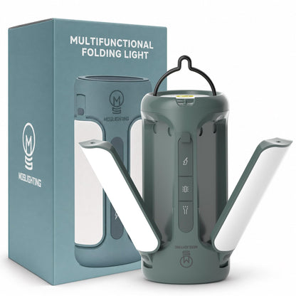 Camping Lantern Rechargeable, 3-in-1 Foldable Tent Light & Flashlight, 1500LM, 10000mAh, IP54 Water Resistant, 1/4" Screw Base, Stepless Dimming, 5 Modes for Camping, Hiking, Power Outages