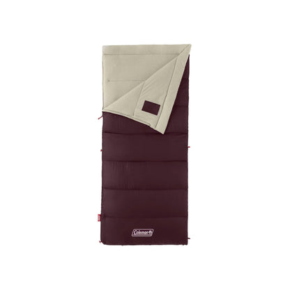 Coleman Autumn Glen Sleeping Bag, Lightweight Sleeping Bag with No-Snag Zipper & Storage Stuff Sack, Machine Washable for Easy Cleaning, Great for Camping, Sleepovers, & Guests