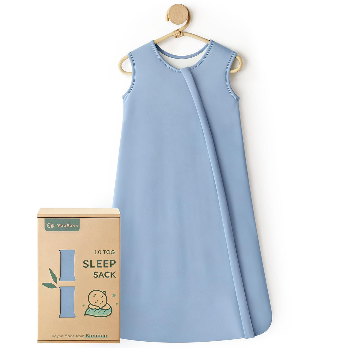Yoofoss Baby Sleep Sack 6-12 Months Rayon Made from Bamboo 1.0 Tog