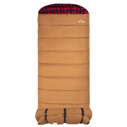 TETON Sports Deer Hunter Sleeping Bag, Warm and Comfortable Camping Sleeping Bag, Teton Tough Canvas Shell for Camping, Hunting, and Cold Weather