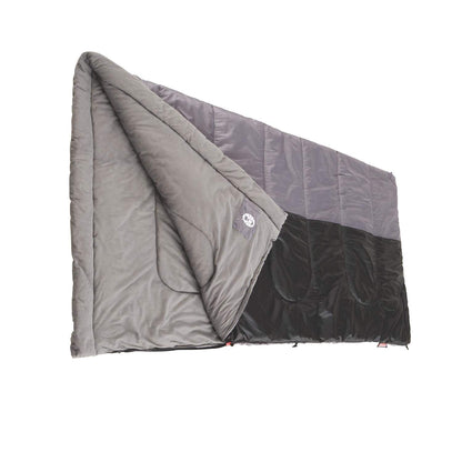 Coleman Biscayne Warm-Weather Sleeping Bag, 40°F Camping Sleeping Bag for Adults, No-Snag 2-Way Zipper for Ventilation with Stuff Sack Included, Fits Adults up to 6ft 4in Tall