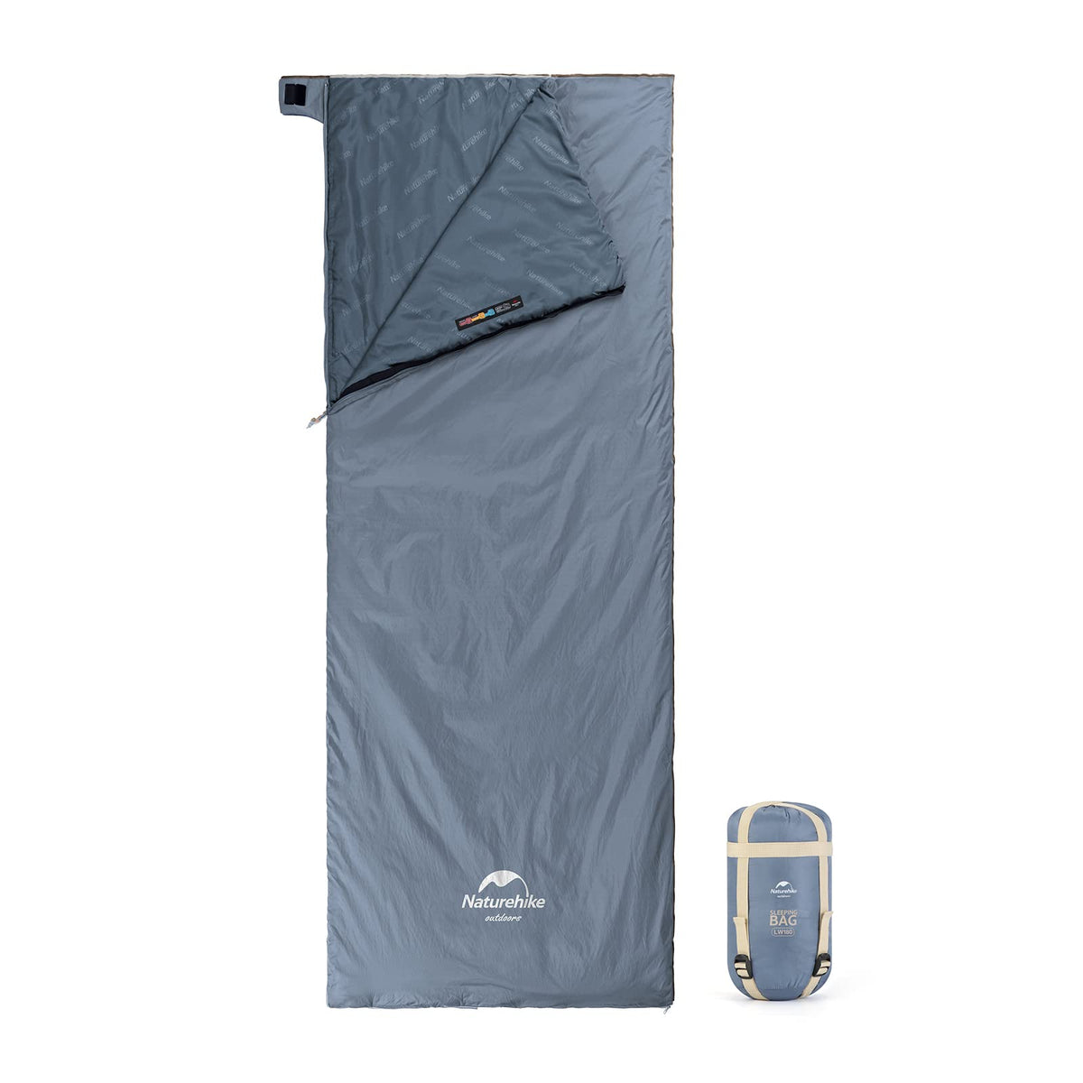 Naturehike Lightweight Compact Sleeping Bag, 59℉/32℉ Envelope Ultralight Backpacking Sleeping Bag Portable, Waterproof with Compression Sack for Cold&Warm, Camping, Traveling, Hiking