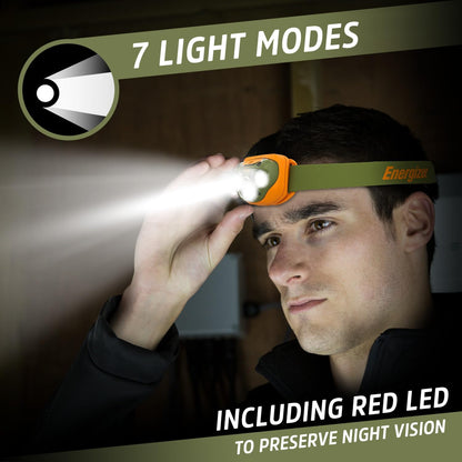 Energizer LED Headlamp PRO (2-Pack), IPX4 Water Resistant Head Light