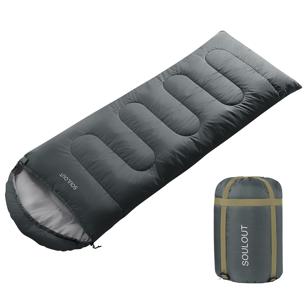 SOULOUT 3-4 Season Sleeping Bag for Adults & Teens - Camping