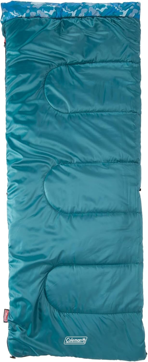 Coleman Kids 45°F Sleeping Bag, Lightweight Youth Camping Sleep Sack