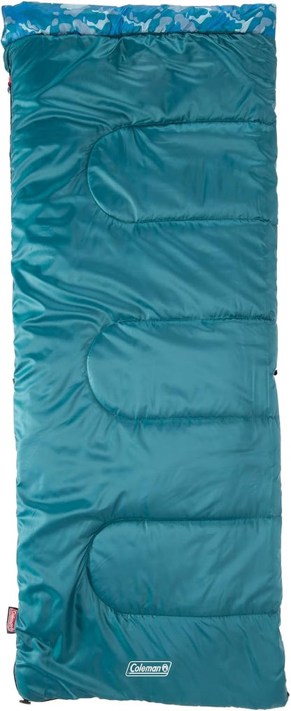 Coleman Kids 45°F Sleeping Bag, Lightweight Youth Camping Sleep Sack