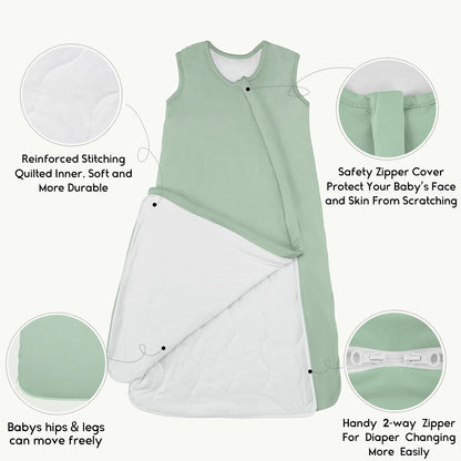 Yoofoss Baby Sleep Sack 6-12 Months Rayon Made from Bamboo 1.0 Tog