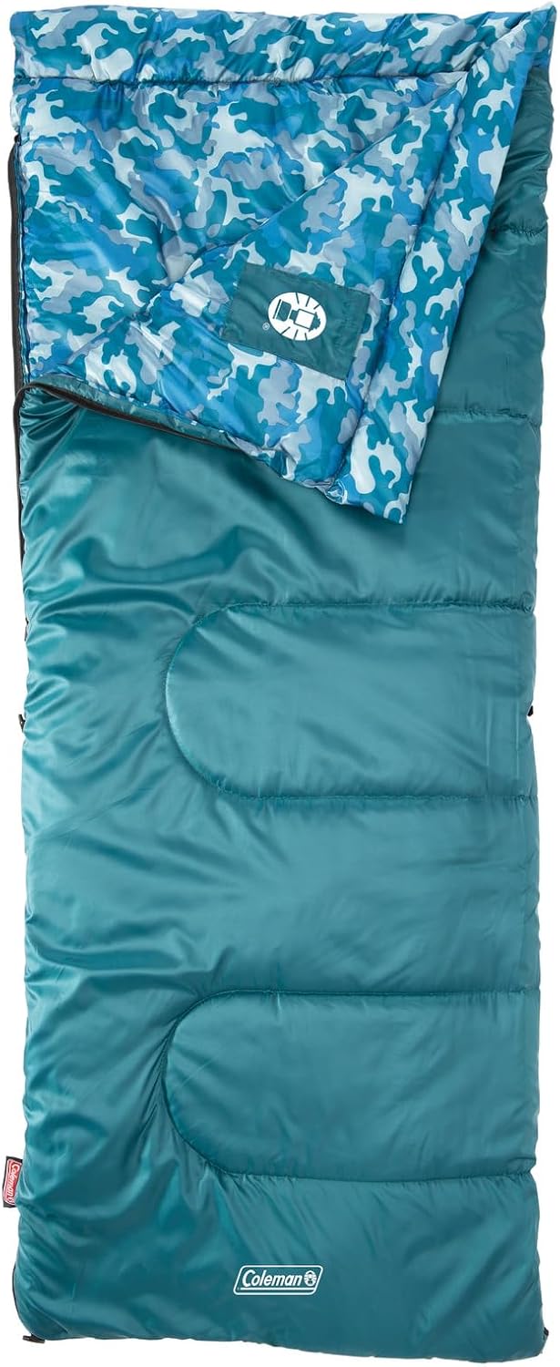 Coleman Kids 45°F Sleeping Bag, Lightweight Youth Camping Sleep Sack