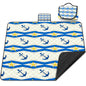 Extra Large Picnic Blanket Waterproof,80"x 80"Foldable Machine Washable Beach Blankets,Outdoor Blanket for 6-8 Adults,Picnic Mat Suitable for Indoor Crawling,Park Beach,Camping,Hiking,Travel( Blue)