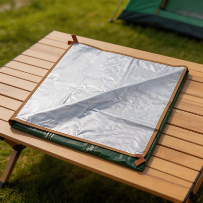Outdoor Camping Tent Tarp, PE Waterproof Ground Sheet with IPX7 Moisture Proof, Foldable Picnic Mat for Hiking Beach Car Cover, Green(2.4 * 2.4m)