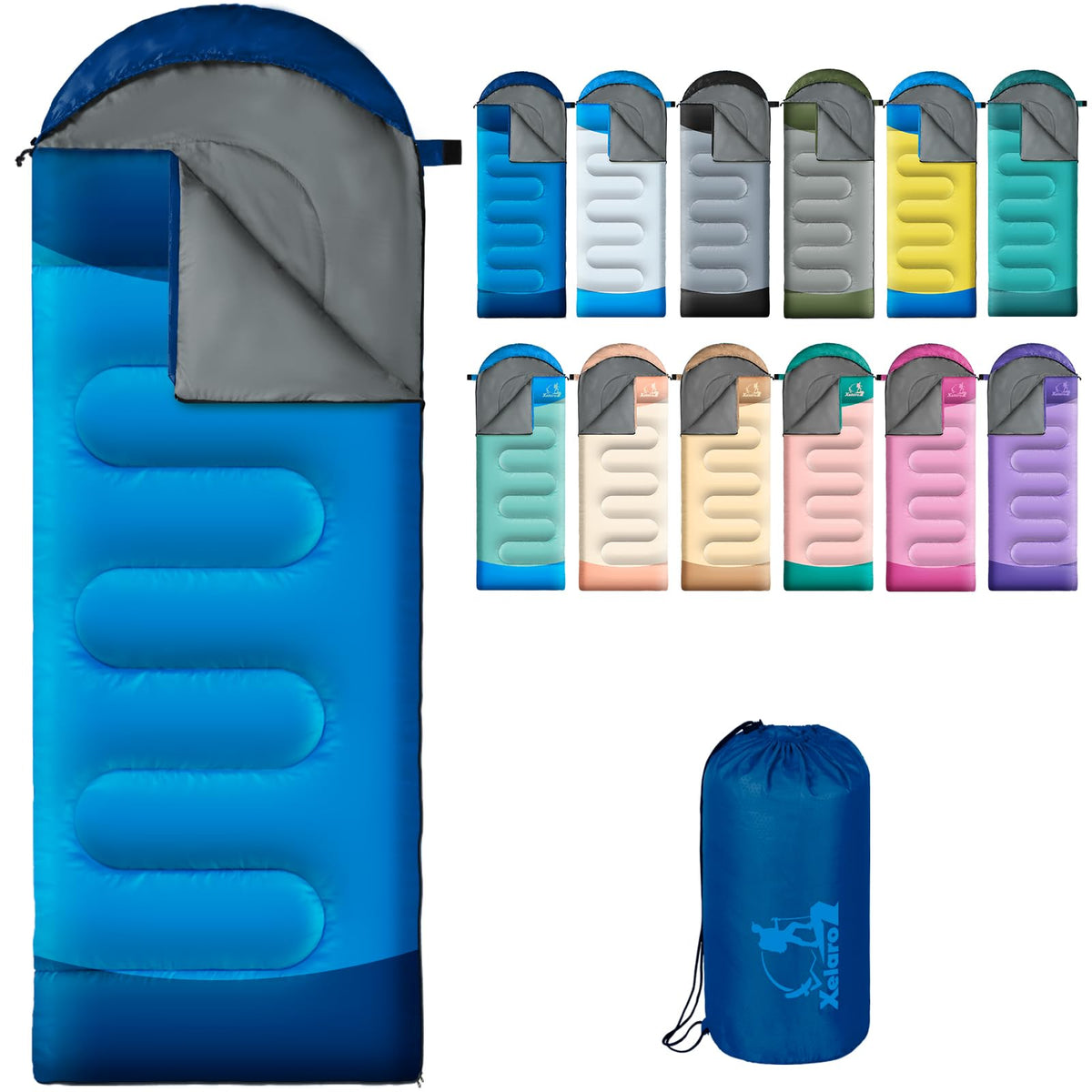Sleeping Bags for Adults Kids - 3 Season Cold&Warm Weather Waterproof Camping Sleeping Bag - Lightweight Sleeping Bags for Camping Hiking Outdoor Travel