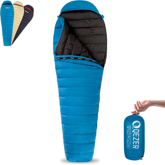 Ultralight Down Sleeping Bag for Adults, 600 Fill Power Backpacking