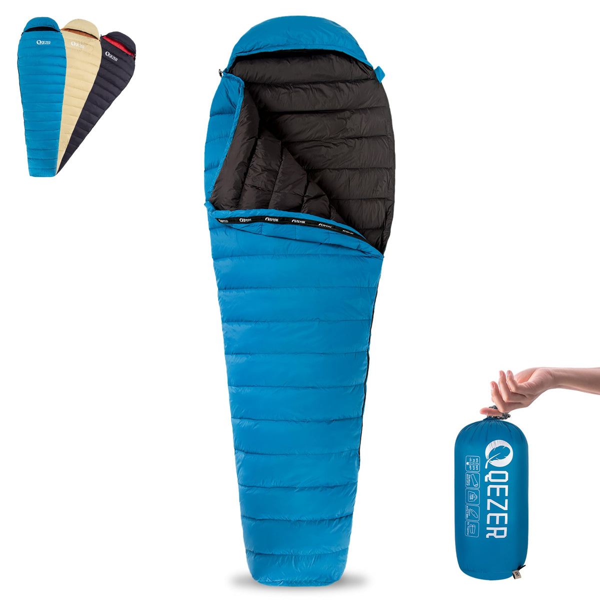Ultralight Down Sleeping Bag for Adults, 600 Fill Power Backpacking