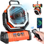 Odoland 30000mAh Camping Fan with LED Lantern, Rechargeable Battery Fan
