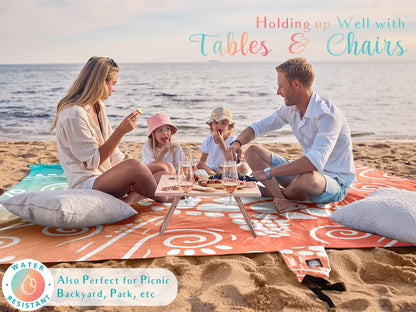 WEKAPO Beach Blanket Waterproof Sandproof Oversized Extra Large Sand Free