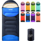 Lightweight Sleeping Bag for Adults, 3-Season Waterproof Backpacking Sleeping Bags with Compression Sack, Comfort Temp 50–68°F, Portable Camping Essential Gear for Travel, Hiking, Outdoor, Indoor