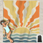 Beach Blanket Waterproof Sandproof Oversized 95”x 80”,Sand Free Beach Mat with Corner Pockets,Portable Mesh Bag for Beach Festival,Picnic,Travel and Outdoor Camping (Octopus)