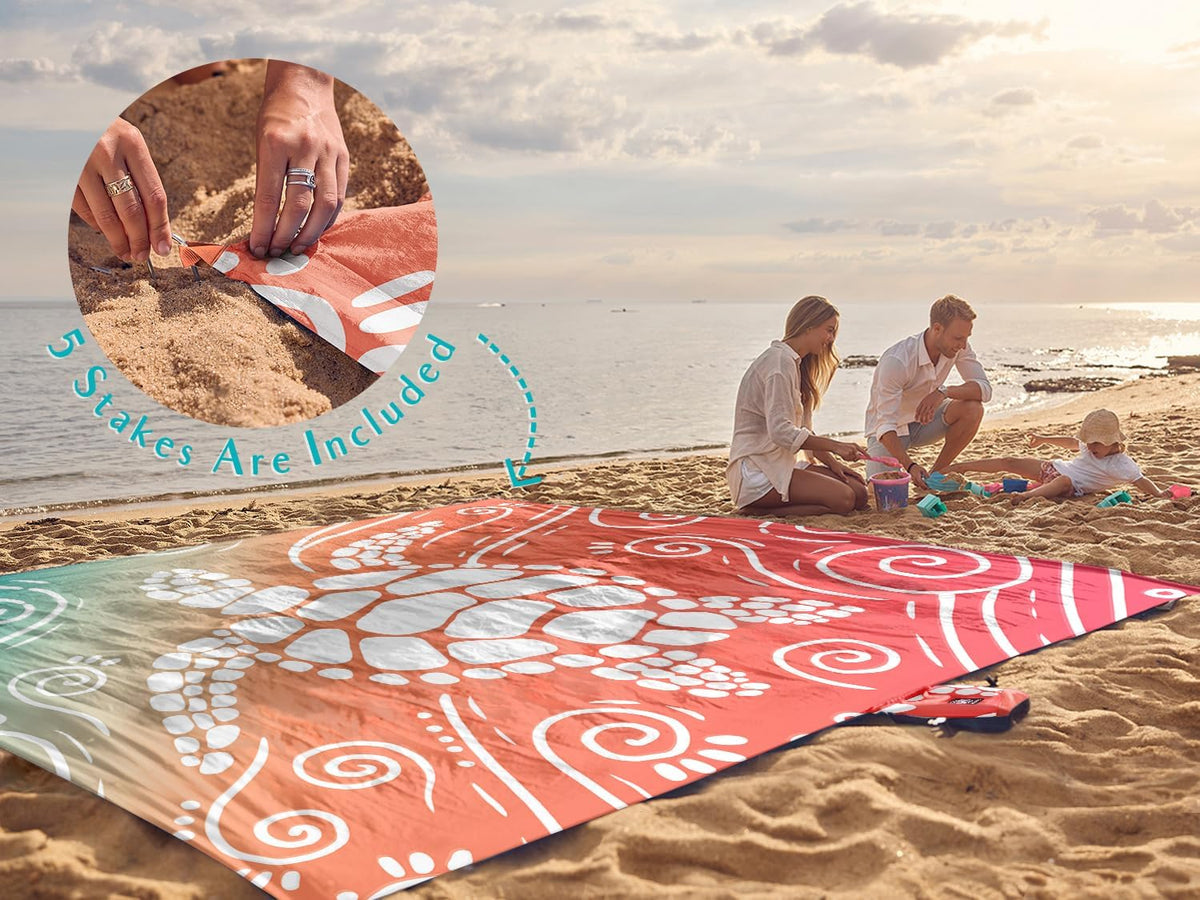 WEKAPO Beach Blanket Waterproof Sandproof Oversized Extra Large Sand Free
