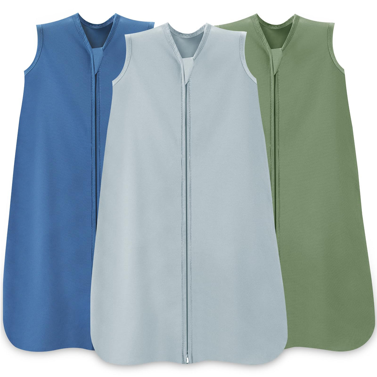 Baby Sleep Sack 6-12 Months, 100% Cotton Wearable Blanket, 0.5 Tog, 3 Pack