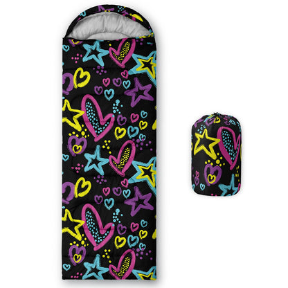 QOOMO Axolotl Cute Camping Sleeping Bags,3 Season Warm & Cool Weather,Lightweight,Waterproof Sleeping Bags for Adults & Kids,Traveling,and Outdoors
