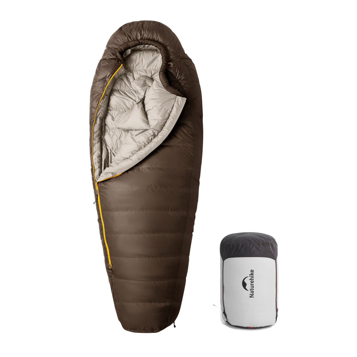 Naturehike 0 Degree RDS Down Mummy Sleeping Bag for Adults, 650 Fill Power, Cold Weather Backpacking Sleeping Bag for Camping, Hiking, -1℉ 18℉ 30℉, YKK Zipper