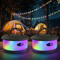 TOHETO Camping String Lights, 3 in 1 Upgraded Retractable RGB Outdoor String Lights with 19 Lighting Modes, Quick 30s Recovery, 32.8 FT Portable Tent Lights, Rechargeable Camping Lantern (Black)