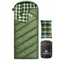 ShinHye 0 Degree Sleeping Bag for Adults - Cotton Flannel 4 Season Cold Weather Winter, XXL Big and Tall Camping Sleeping Bag with Compression Sack