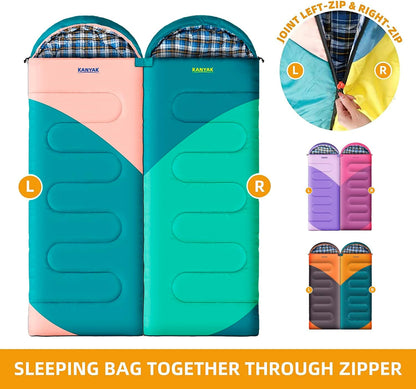 Camping Sleeping Bag for Adults Kids Teens,Waterproof Lightweight
