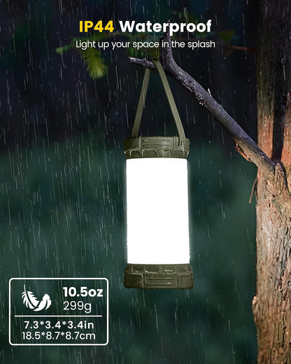 Glocusent LED Rechargeable Camping Lantern, Camping Light with 5000mAh