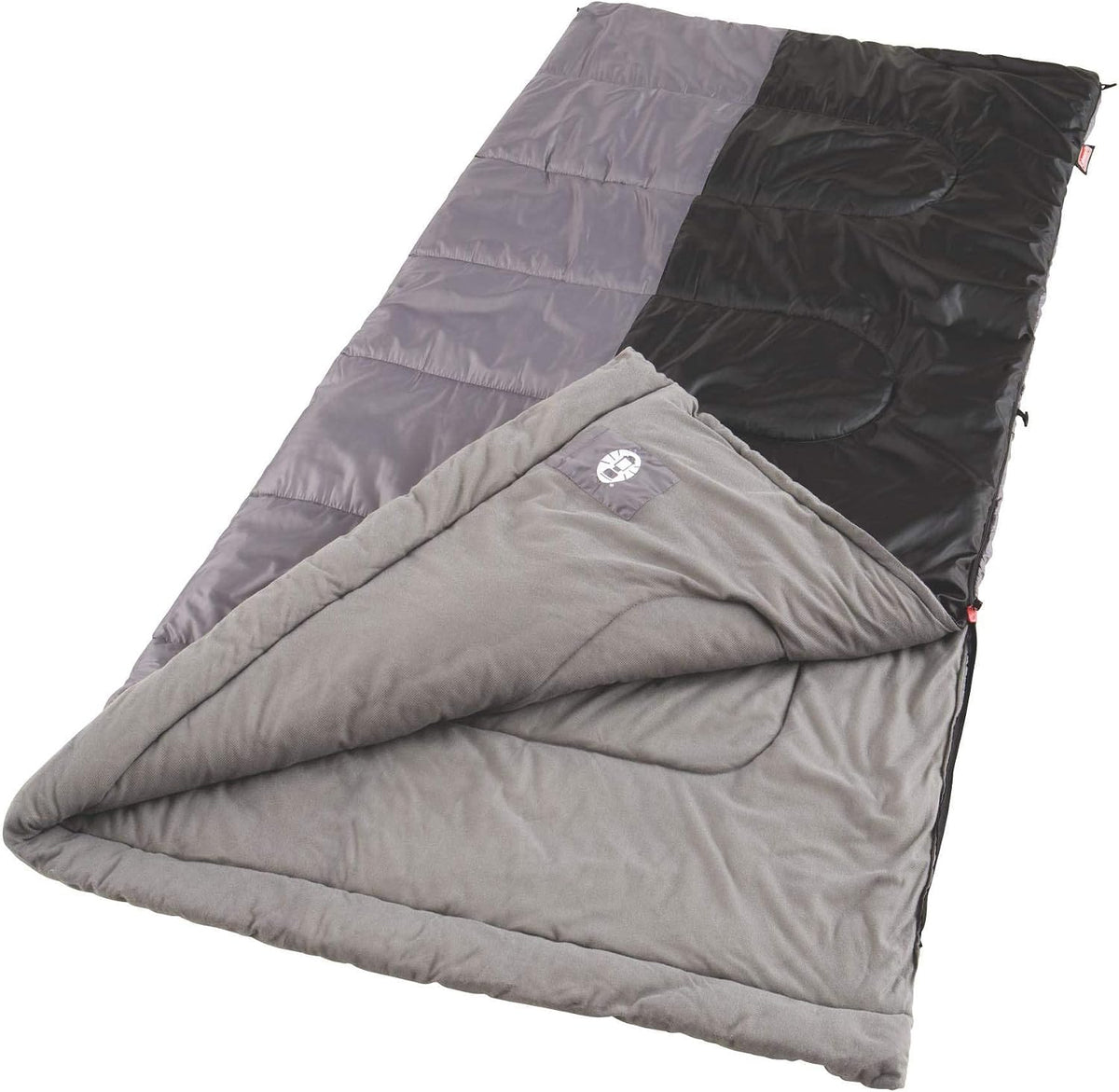Coleman Biscayne Warm-Weather Sleeping Bag, 40°F Camping Sleeping Bag for Adults, No-Snag 2-Way Zipper for Ventilation with Stuff Sack Included, Fits Adults up to 6ft 4in Tall