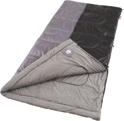 Coleman Biscayne Warm-Weather Sleeping Bag, 40°F Camping Sleeping Bag for Adults, No-Snag 2-Way Zipper for Ventilation with Stuff Sack Included, Fits Adults up to 6ft 4in Tall