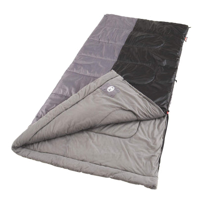 Coleman Biscayne Warm-Weather Sleeping Bag, 40°F Camping Sleeping Bag for Adults, No-Snag 2-Way Zipper for Ventilation with Stuff Sack Included, Fits Adults up to 6ft 4in Tall
