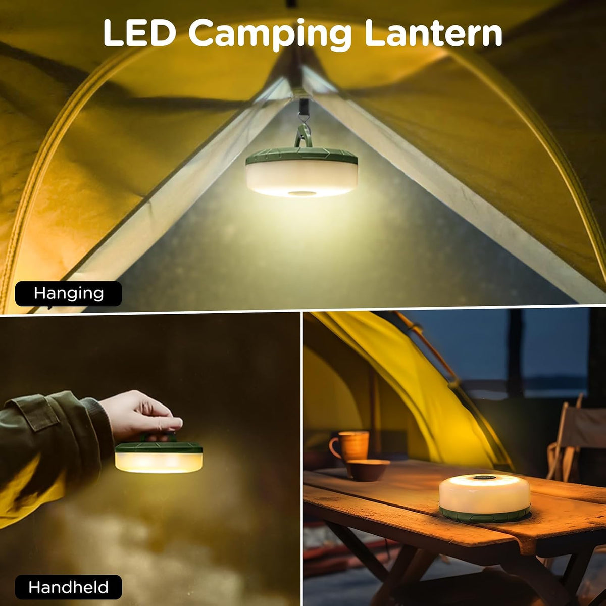 OGERY Camping String Lights 4 in 1, 32.8FT Quick Storage 8 Modes Protable